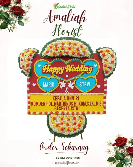 Papan Bunga Pernikahan Panca Marga
